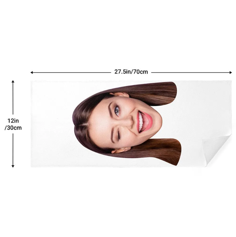 Personalised F1 Towel With Driver-Style Face Print - Funny Formula 1 Gift